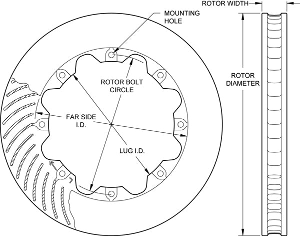 HD 36 Curved Vane Rotor, L/H